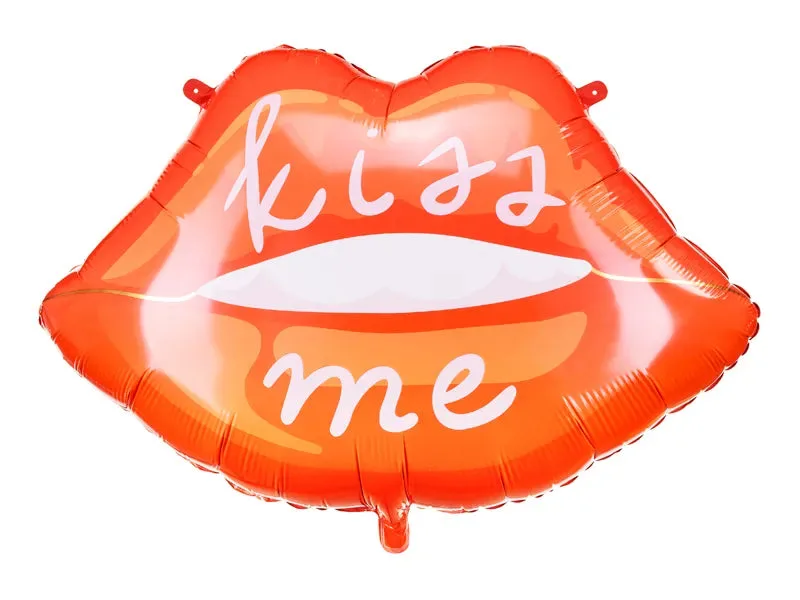 Globo de aluminio con forma de labios - Bésame, 34 x 25,5" / 86,5 x 65 cm