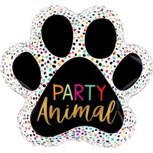 Globo de aluminio con forma de pata de animal de fiesta, 79 cm