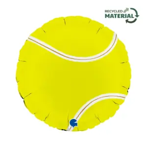 Globo de aluminio con forma de pelota de tenis, redondo, 46 cm