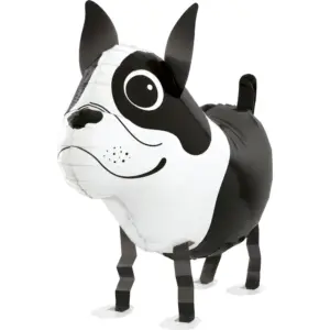 Globo de aluminio con forma de perro Boston Terrier, 48 cm