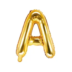 Globo de aluminio con la letra "A", 35 cm, dorado