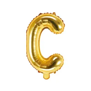 Globo de aluminio con la letra "C", 35 cm, dorado
