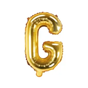 Globo de aluminio con la letra "G", 35 cm, dorado