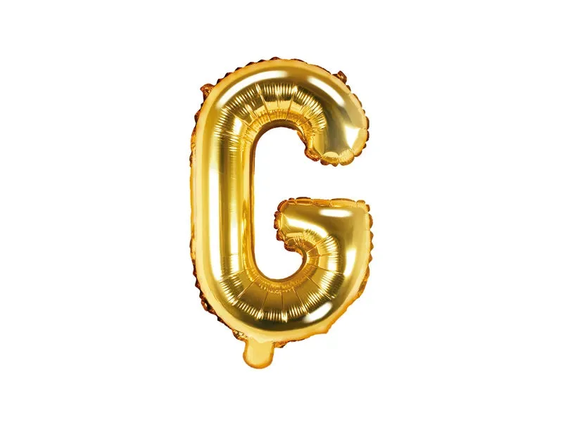 Globo de aluminio con la letra "G", 35 cm, dorado