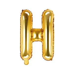 Globo de aluminio con la letra "H", 35 cm, dorado