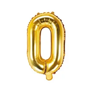 Globo de aluminio con la letra "O", 35 cm, dorado