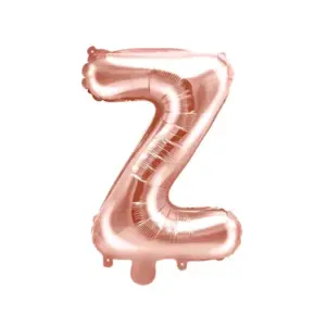 Globo de aluminio con la letra "Z", 35 cm, color oro rosa