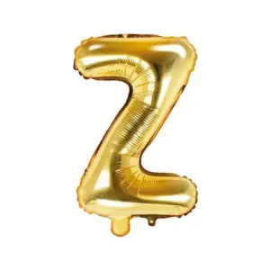 Globo de aluminio con la letra "Z", 35 cm, dorado