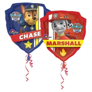 Globo de aluminio de la Patrulla Canina, de dos caras, 25 x 27" / 63 x 68 cm