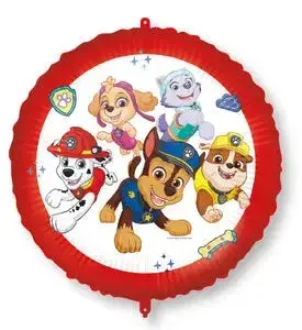 Globo de aluminio de la Patrulla Canina, redondo, 18" / 46 cm