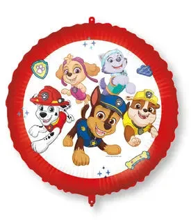 Globo de aluminio de la Patrulla Canina, redondo, 18" / 46 cm