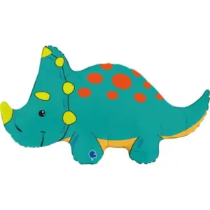 Globo de aluminio Dinosaurio, Triceratops, 36" / 91 cm
