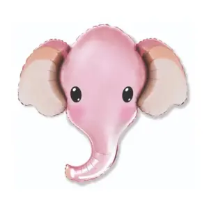 Globo de aluminio Elefante, Rosa, 80 cm