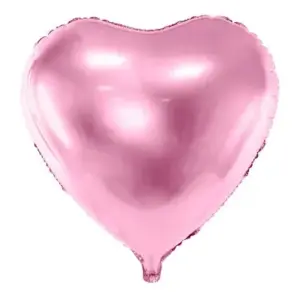 Globo de aluminio en forma de corazón, rosa claro, 18" / 45 cm