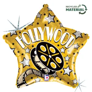 Globo de aluminio Estrella de Hollywood, Película, Cine, 48 cm