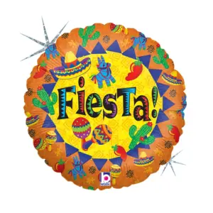 Globo de aluminio Fiesta, redondo, 18" / 46 cm