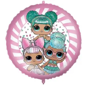 Globo de aluminio LOL, redondo, 18" / 46 cm