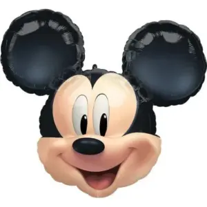 Globo de aluminio cabeza de Mickey Mouse, 25" / 63 cm