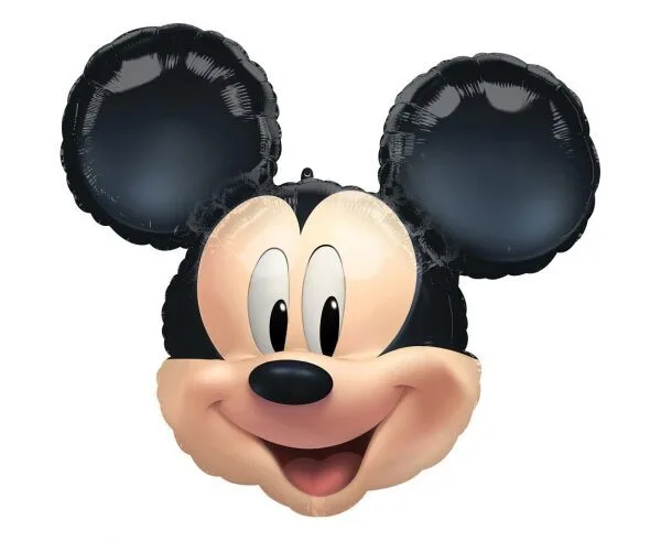 Globo de aluminio cabeza de Mickey Mouse, 25" / 63 cm