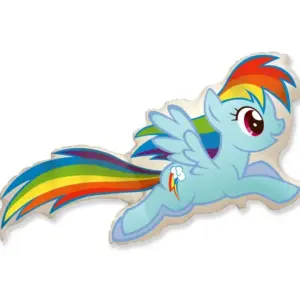 Globo de aluminio My Little Pony, Rainbow Dash, 53x102 cm