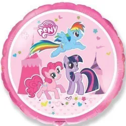 Globo de aluminio My Little Pony, redondo, 45 cm