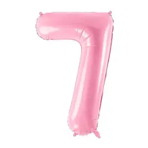 Globo de aluminio número 7, 86 cm, color rosa
