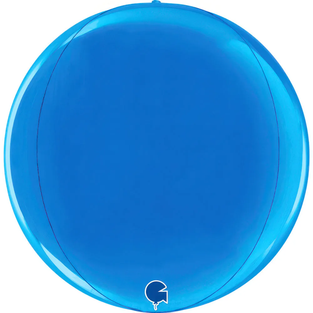 Globo de aluminio ORBZ, azul, 4D, 15" / 38 cm