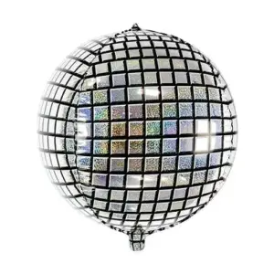 Globo de aluminio ORBZ, bola de discoteca, 4D, 16" / 40 cm
