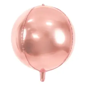 Globo de aluminio ORBZ, oro rosa, 4D, 16" / 40 cm