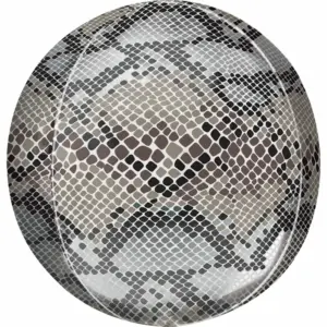 Globo de aluminio ORBZ, piel de serpiente, 4D, 15" / 38 cm