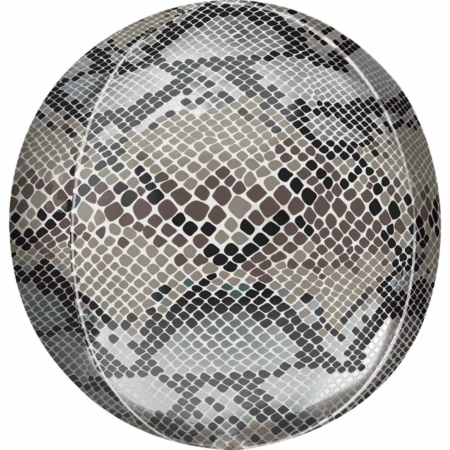 Globo de aluminio ORBZ, piel de serpiente, 4D, 15" / 38 cm