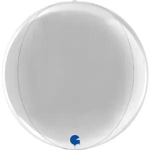 Globo de aluminio ORBZ, plateado, 4D, 11" / 29 cm