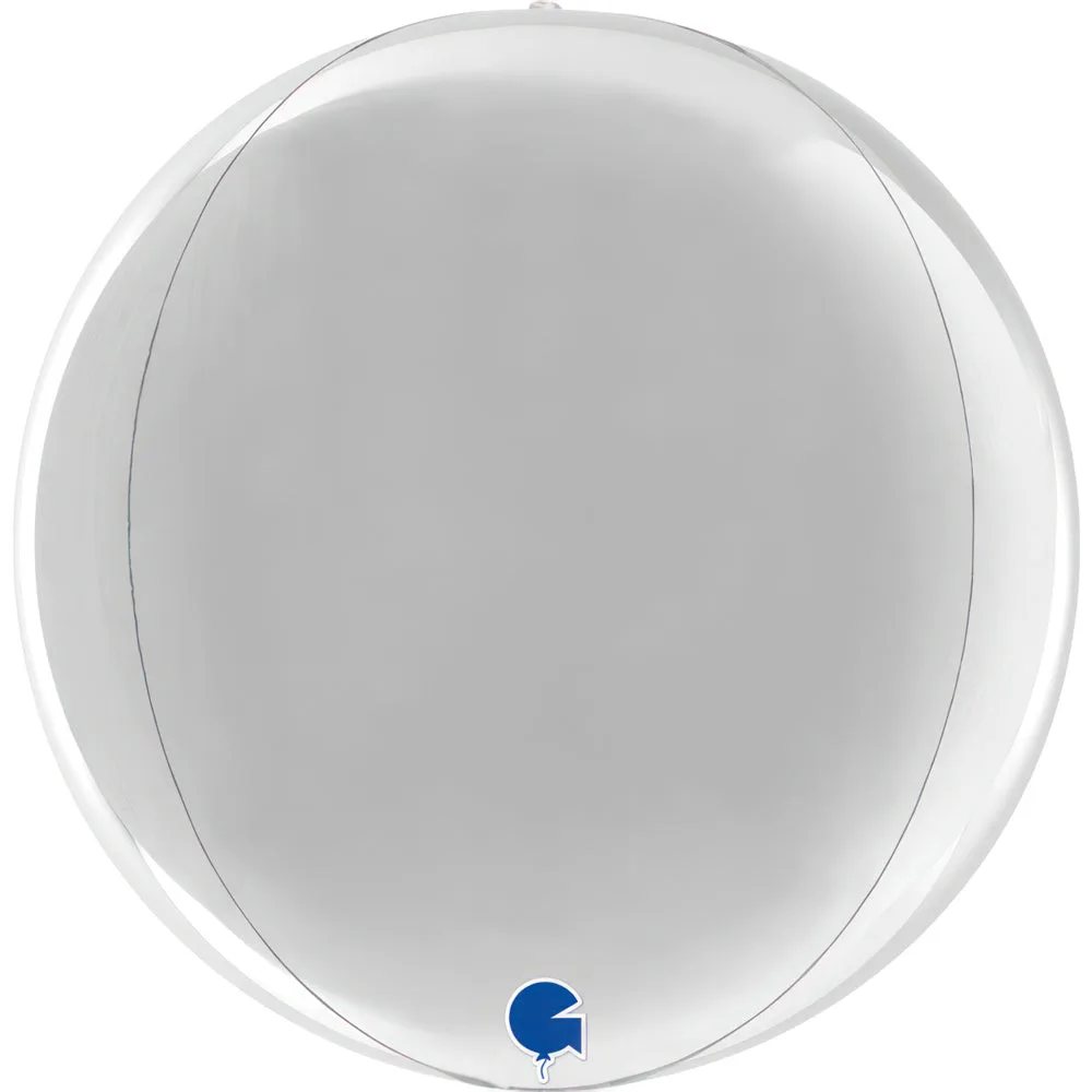 Globo de aluminio ORBZ, plateado, 4D, 11" / 29 cm