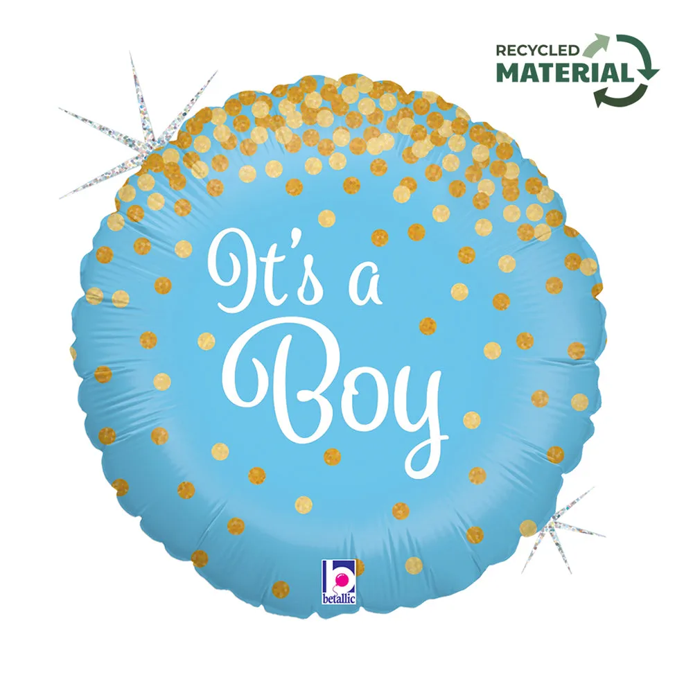 Globo de aluminio para niño, azul, It`sa Boy 18"/ 46 cm