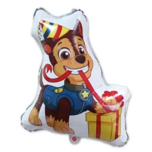 Globo de aluminio Patrulla Canina, Chase con regalo, 49x60 cm