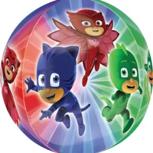 Globo de aluminio Pj Masks, ORBZ, 15x16" / 38x40 cm