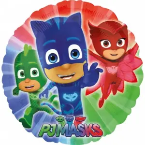Globo de aluminio Pj Masks, redondo, 17" / 43 cm