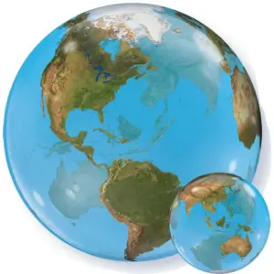 Globo de aluminio Planeta Tierra, Bubble, Bobo, 56 cm