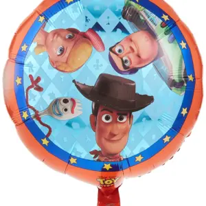 Globo de aluminio Toy Story, redondo, de dos caras, 43 cm