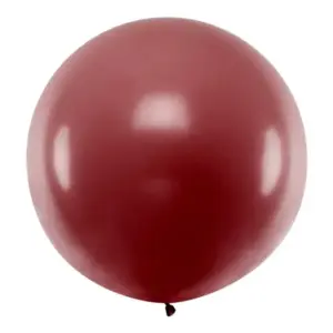 Globo de látex redondo, color burdeos, 1 m