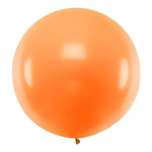 Globo de látex redondo, color naranja, 1 m
