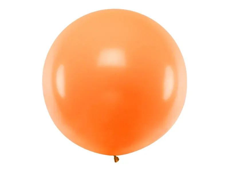Globo de látex redondo, color naranja, 1 m