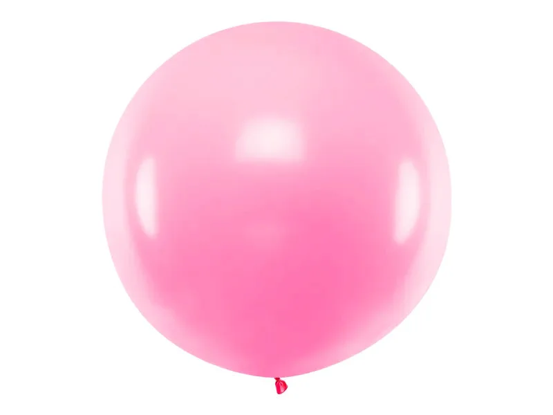 Globo de látex redondo, color rosa, 1 m