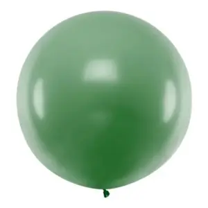 Globo de látex redondo, verde oscuro, 1 m