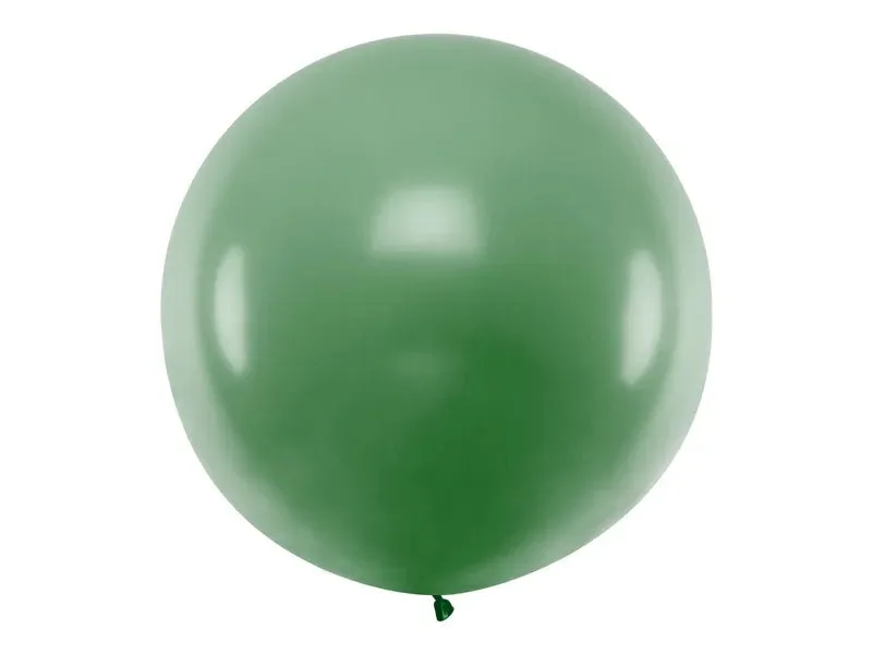 Globo de látex redondo, verde oscuro, 1 m