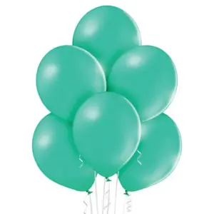 Globos Belbal 30cm, verde bosque pastel/menta, 50 uds.