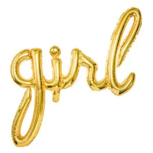 Globos de aluminio Letras Girl Dorados 77 x 70 cm Decoración Inflable
