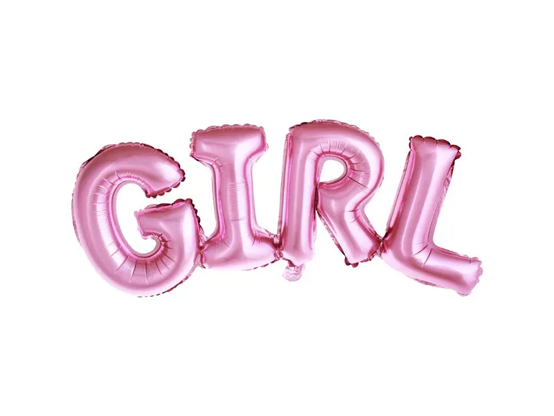 Globos de aluminio Letras Girl, Rosa, 74 x 33 cm