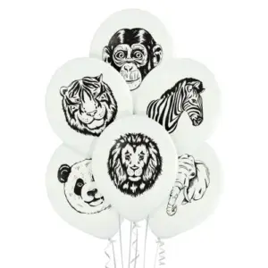 Globos de látex Animales de Safari, 31 cm, 50 uds.