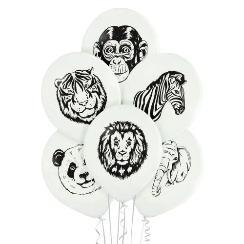 Globos de látex Animales de Safari, 31 cm, 50 uds.